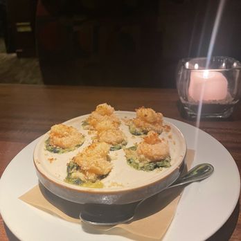 Seasons 52 - Lump Crab, Roasted Shrimp and Spinach Stuffed Mushrooms - New American Near Me - Lone Tree, Colorado Seasons 52 - Lump Crab, Roasted Shrimp and Spinach Stuffed Mushrooms - New American Near Me - Lone Tree, Colorado