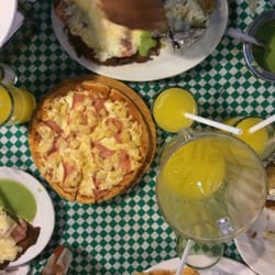 Tonino's - Pizza Hawaiiana, Milanesa Napolitana & Naranjada. Mexitalian feast!