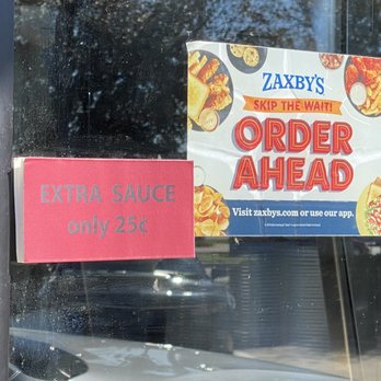 Zaxbys - Extra $0.25 for sauce.... - Fast Food Near Me - Keller, Texas