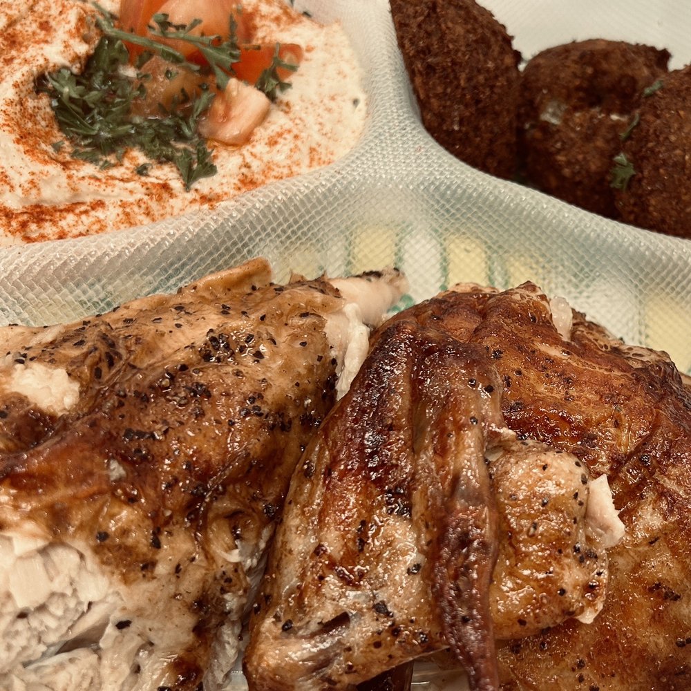 Chicken Maison - Half chicken with 2 sides - Mediterranean Near Me - Torrance, California Chicken Maison - Half chicken with 2 sides - Mediterranean Near Me - Torrance, California