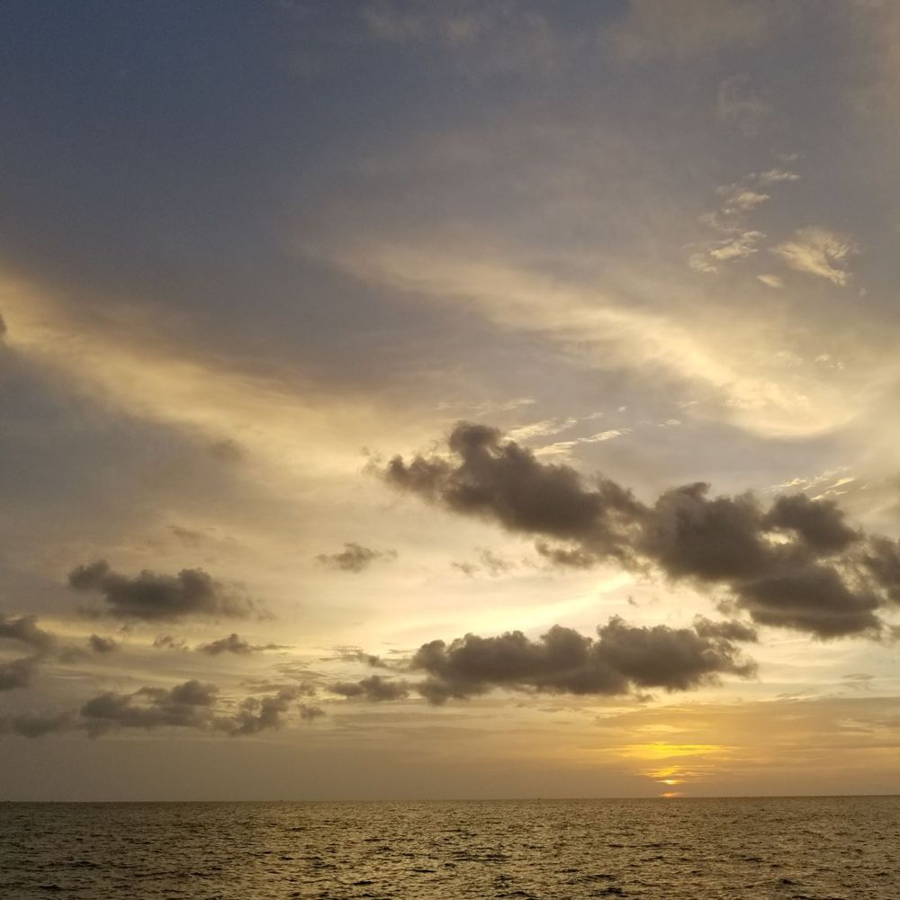 Sunset cruise on the Gulf.