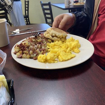 Happy Hangar Cafe - Corned Beef Hangar Hash and Eggs - Breakfast & Brunch Near Me - Lutz, Florida Happy Hangar Cafe - Corned Beef Hangar Hash and Eggs - Breakfast & Brunch Near Me - Lutz, Florida