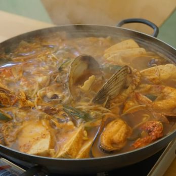 Insadong - C1. Haemul Hotpot, cooked (clam opened up) - Korean Near Me - Toronto, Ontario Insadong - C1. Haemul Hotpot, cooked (clam opened up) - Korean Near Me - Toronto, Ontario