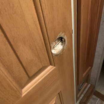 Lakeside Marina and Resort - No door knob on the only bathroom in the camper. A child could easily lock themselves in. - Resorts Near Me - Eutawville, South Carolina