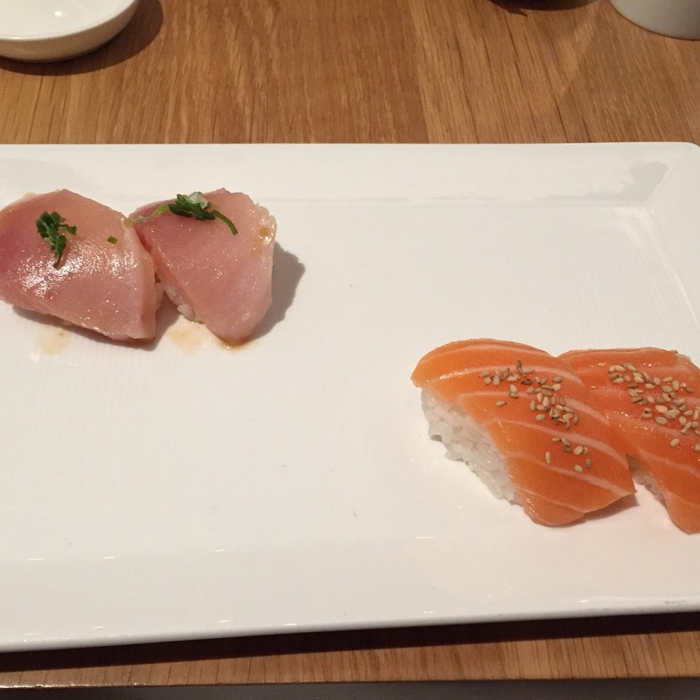 SUGARFISH | Pasadena - Albacore (left) and salmon (right) - Japanese Near Me - Pasadena, California SUGARFISH | Pasadena - Albacore (left) and salmon (right) - Japanese Near Me - Pasadena, California