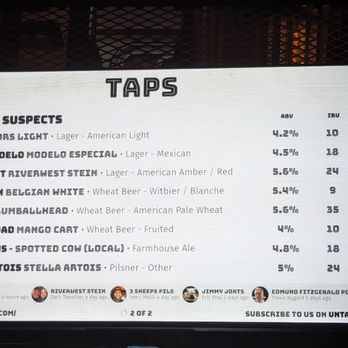 Grateful Shed - Menu - tap - Bars Near Me - Wisconsin Dells, Wisconsin