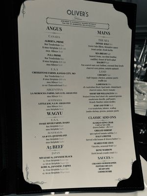 Menu photo 2 Oliver's Steakhouse Oakville, ON Menu photo 2 Oliver's Steakhouse Oakville, ON