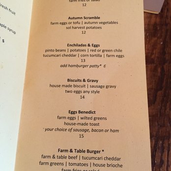 Farm & Table - Menu - New American Near Me - Albuquerque, New Mexico