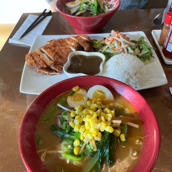 Shibu Ramen - - Garlic Tonkotsu (back) - Chicken Katsu Curry (middle) - Miso Tonkotsu (front) - Ramen Near Me - Kent, Washington
