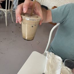 Black sesame iced latte Black sesame iced latte