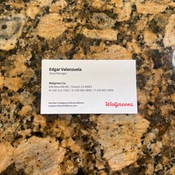 Walgreens - This is the general manager of the store