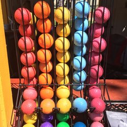 Tiny Town Miniature Golf - Bright colors for the balls