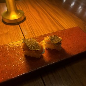 Soto - Salmon and truffle potato chip nigiri - Japanese Near Me - Houston, Texas