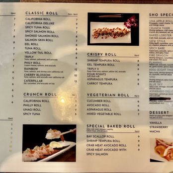 Sho Sushi - Menu 2 of 2 - Sushi Bars Near Me - Centennial, Colorado