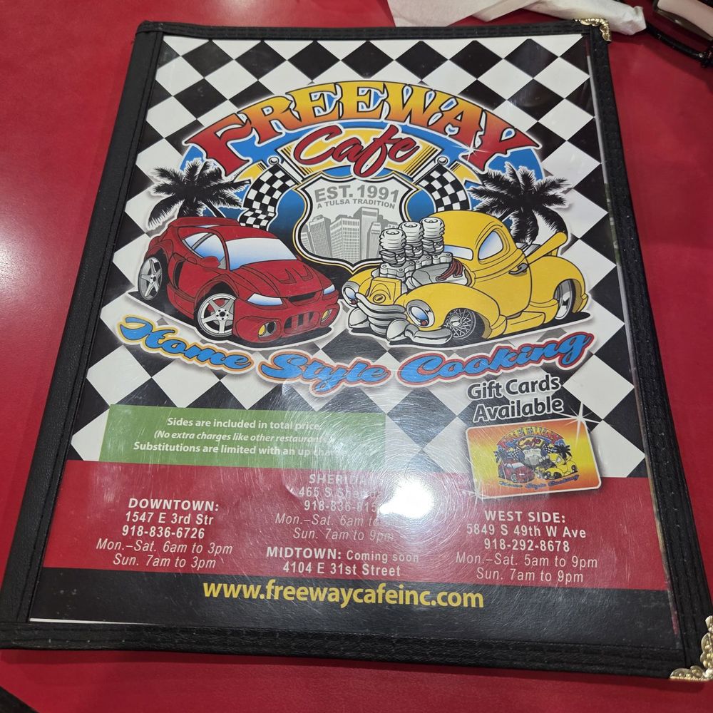 Freeway Cafe - Menu - Diners Near Me - Tulsa, Oklahoma Freeway Cafe - Menu - Diners Near Me - Tulsa, Oklahoma