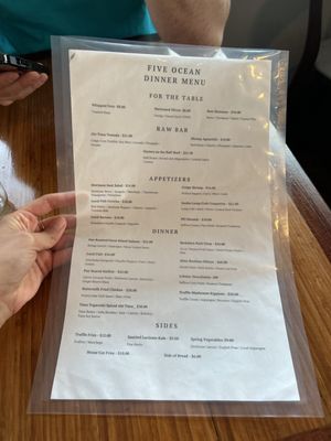 Menu photo 2 Five Ocean Bar & Grill Long Beach, NY