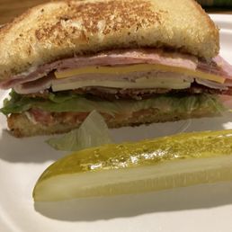 Half Thursday special "the club". DELICIOUS!! It's the grilled bread! Half Thursday special "the club". DELICIOUS!! It's the grilled bread!