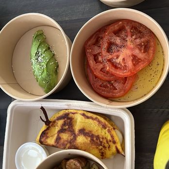 Ol Days - Salad + sides + corn arepa (must get) - Breakfast & Brunch Near Me - New York, New York