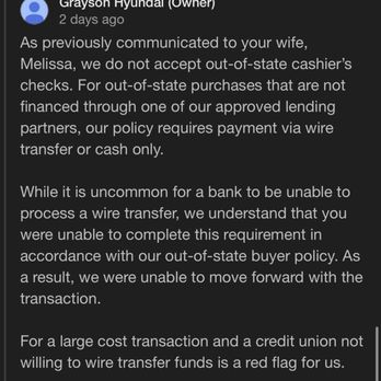Grayson Hyundai - Text from the salesman Donnie Hutchison - Auto Parts & Supplies Near Me - Knoxville, Tennessee Grayson Hyundai - Text from the salesman Donnie Hutchison - Auto Parts & Supplies Near Me - Knoxville, Tennessee