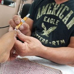 L A Nails - Dao doing my nails
