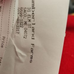 Cumberland Farms - Receipt from my visit