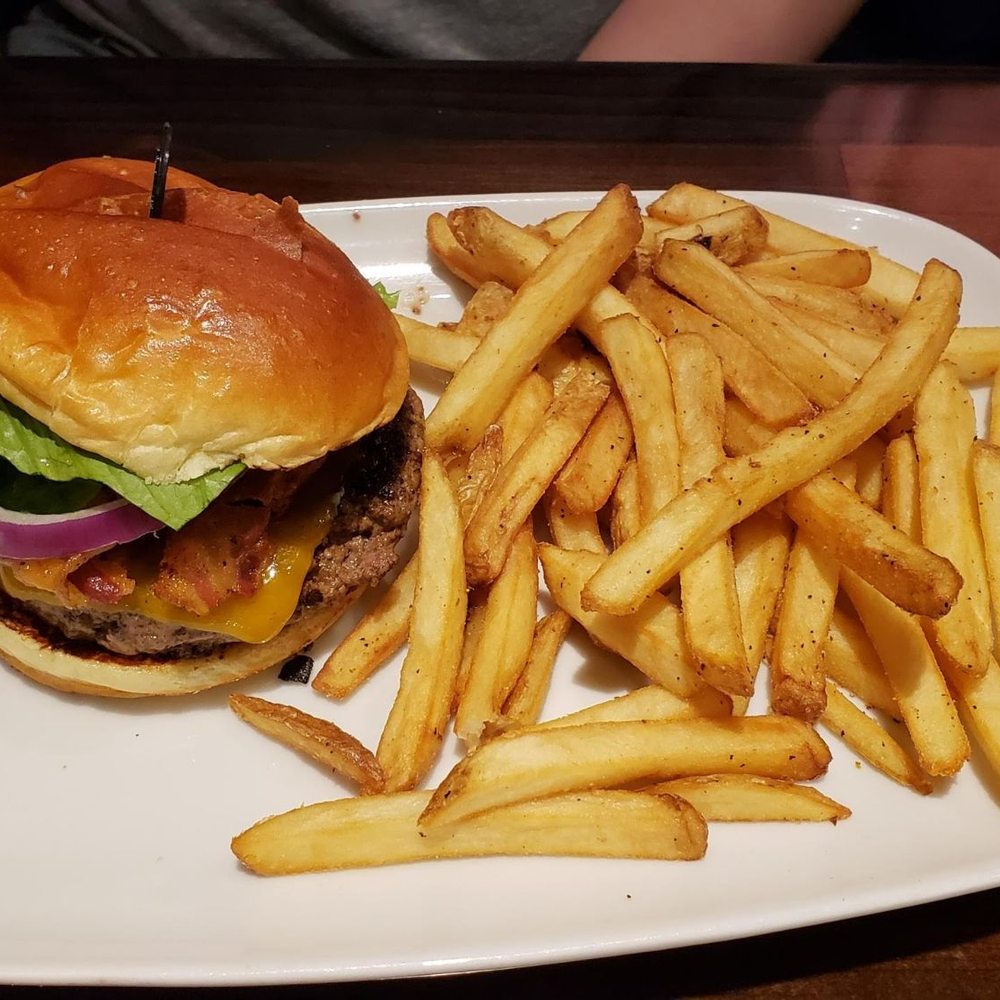 LongHorn Steakhouse - Burger with fries - Steakhouses Near Me - Dover, Delaware LongHorn Steakhouse - Burger with fries - Steakhouses Near Me - Dover, Delaware