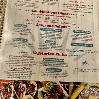 Azul Tequila - Dinner menu - Mexican Near Me - Bentonville, Arkansas