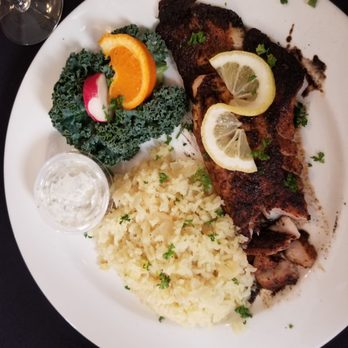 Overland Hotel - Blackened snapper with rice - Hotels Near Me - Fallon, Nevada