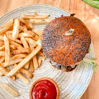 Terrain Cafe - House-Cut Fries Terrain Burger - Breakfast & Brunch Near Me - Bethesda, Maryland
