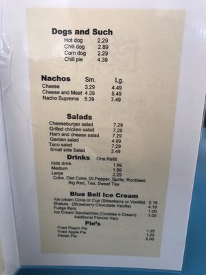 Menu photo 5 Pat's Drive Inn Wichita Falls, TX
