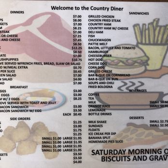 Country Diner - Menu - Diners Near Me - Cunningham, Tennessee Country Diner - Menu - Diners Near Me - Cunningham, Tennessee