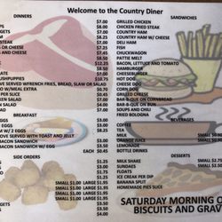 Country Diner - Menu