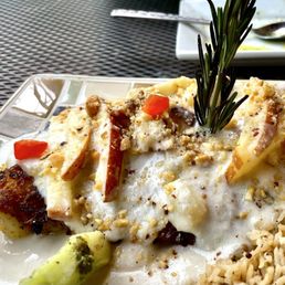 Roasted Almond Crusted Sea Bass