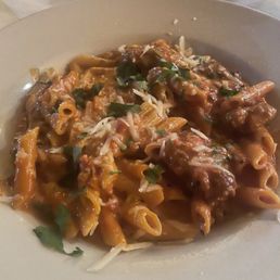 Pene with spicy sausage