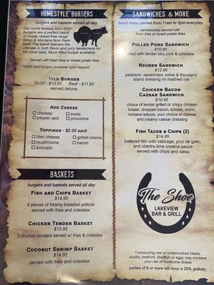 Menu photo 4 The Shoe Polson, MT