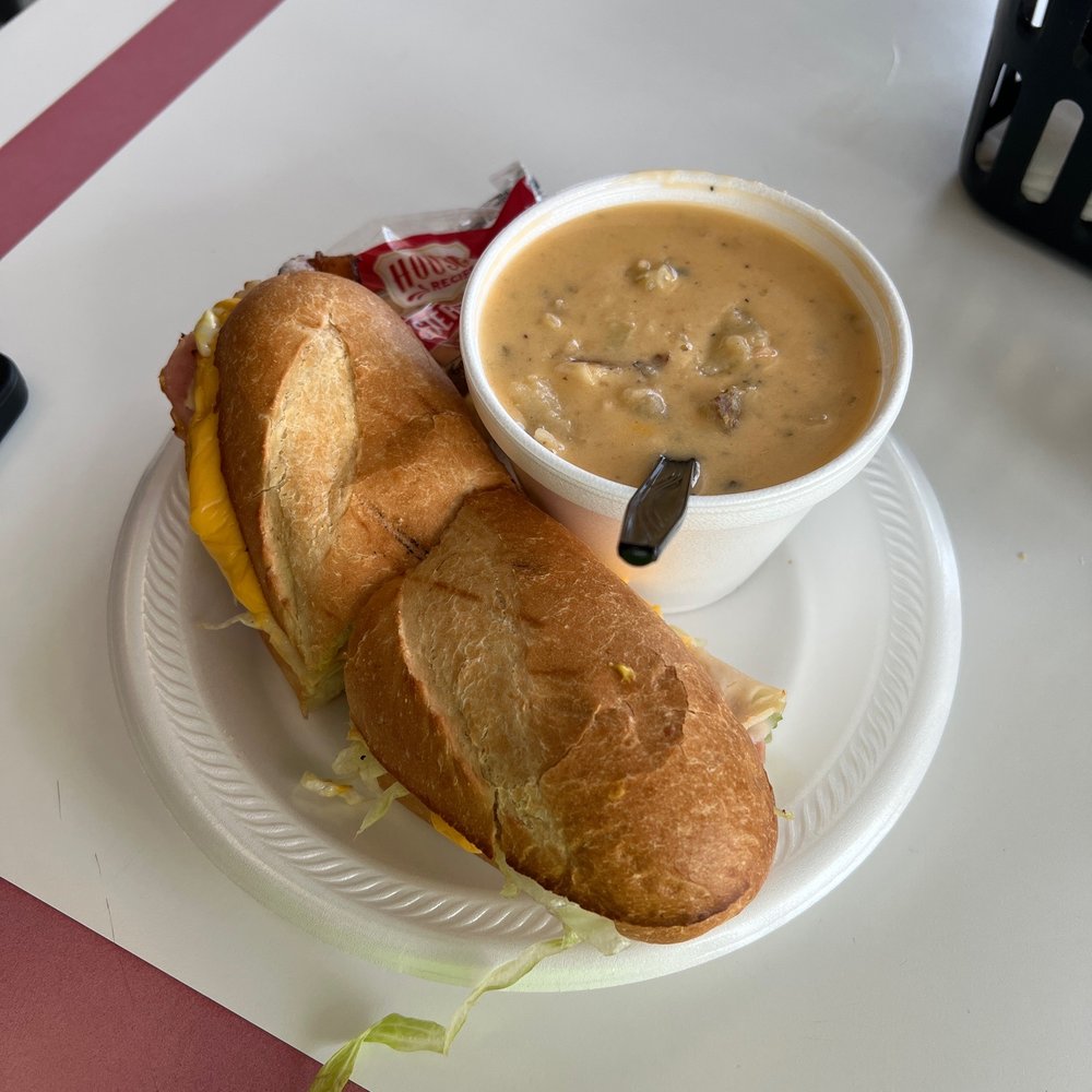 Baked club sandwich, stuffed baked potato soup Baked club sandwich, stuffed baked potato soup