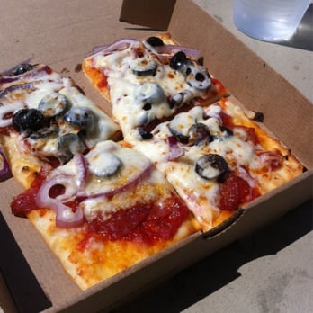 Subway - a pizza with olives, onions, and cheese - Sandwiches Near Me - Escondido, California Subway - a pizza with olives, onions, and cheese - Sandwiches Near Me - Escondido, California