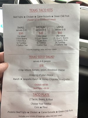 Menu photo 1 Texas Taco Kitchen Liberty Hill, TX Menu photo 1 Texas Taco Kitchen Liberty Hill, TX