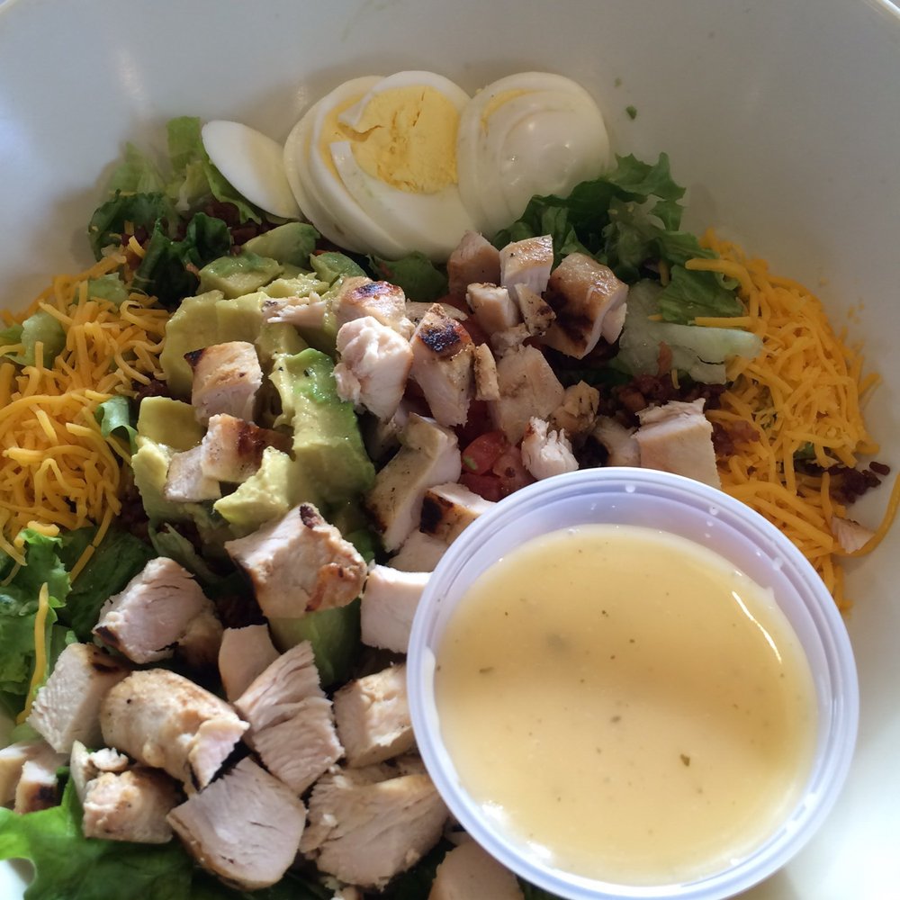 Farmer Boys - chicken cobb salad with Italian vinaigrette - Breakfast & Brunch Near Me - Fontana, California Farmer Boys - chicken cobb salad with Italian vinaigrette - Breakfast & Brunch Near Me - Fontana, California