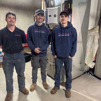 Armstrong Comfort Solutions - Joey, Ethan, and Cooper after basement furnace install - Plumbing Near Me - Renfrew, Pennsylvania