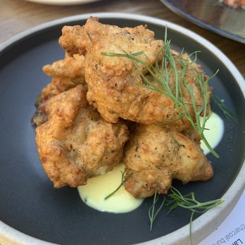 Block One - Halibut fritters (gluten free) - American Near Me - Lake Country, British Columbia Block One - Halibut fritters (gluten free) - American Near Me - Lake Country, British Columbia