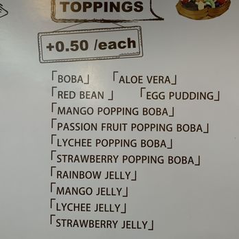 Chat Chat Boba - 4th page wall menu - Bubble Tea Near Me - Orem, Utah