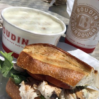 Boudin SF - Chicken Pesto Sandwich with Clam Chowder - Bakeries Near Me - Vacaville, California Boudin SF - Chicken Pesto Sandwich with Clam Chowder - Bakeries Near Me - Vacaville, California