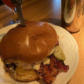 Au Cheval - Single burger ($16.99) + bacon ($6.99) - Bars Near Me - Chicago, Illinois