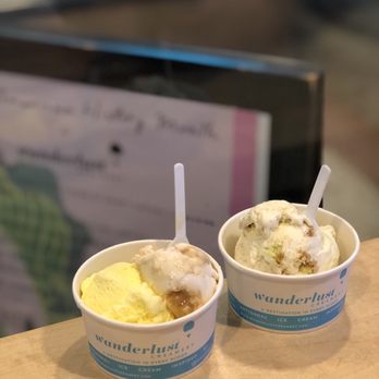 Wanderlust Creamery - (From left to right) Sans Rival, Biko, and Pandan Tres Leches - Ice Cream & Frozen Yogurt Near Me - Pasadena, California