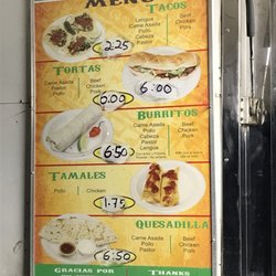Taqueria El Korita - Menu