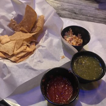 Cold Beer Company - Trio dip; pretty good for $4. Small snack. get double of one of the other two and skip the green it has no flavor at all or spice - Bars Near Me - Dallas, Texas Cold Beer Company - Trio dip; pretty good for $4. Small snack. get double of one of the other two and skip the green it has no flavor at all or spice - Bars Near Me - Dallas, Texas