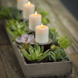 Vagabond Vintage Furnishings - CANDLE CENTERPIECE PLANTER