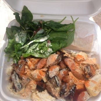 Zunzi's - Oliver's lunch with smoked sausage and chicken with spinach! - Sandwiches Near Me - Savannah, Georgia
