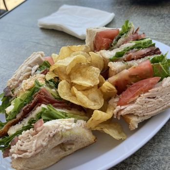 Scratch Bakery Cafe - Traditional Club on Sourdough - we shared this sandwich it's pretty big - Cafes Near Me - Laguna Hills, California